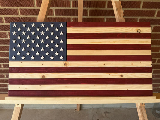 Medium Subtle Red, White & Blue, Handmade Flag #M0034. New