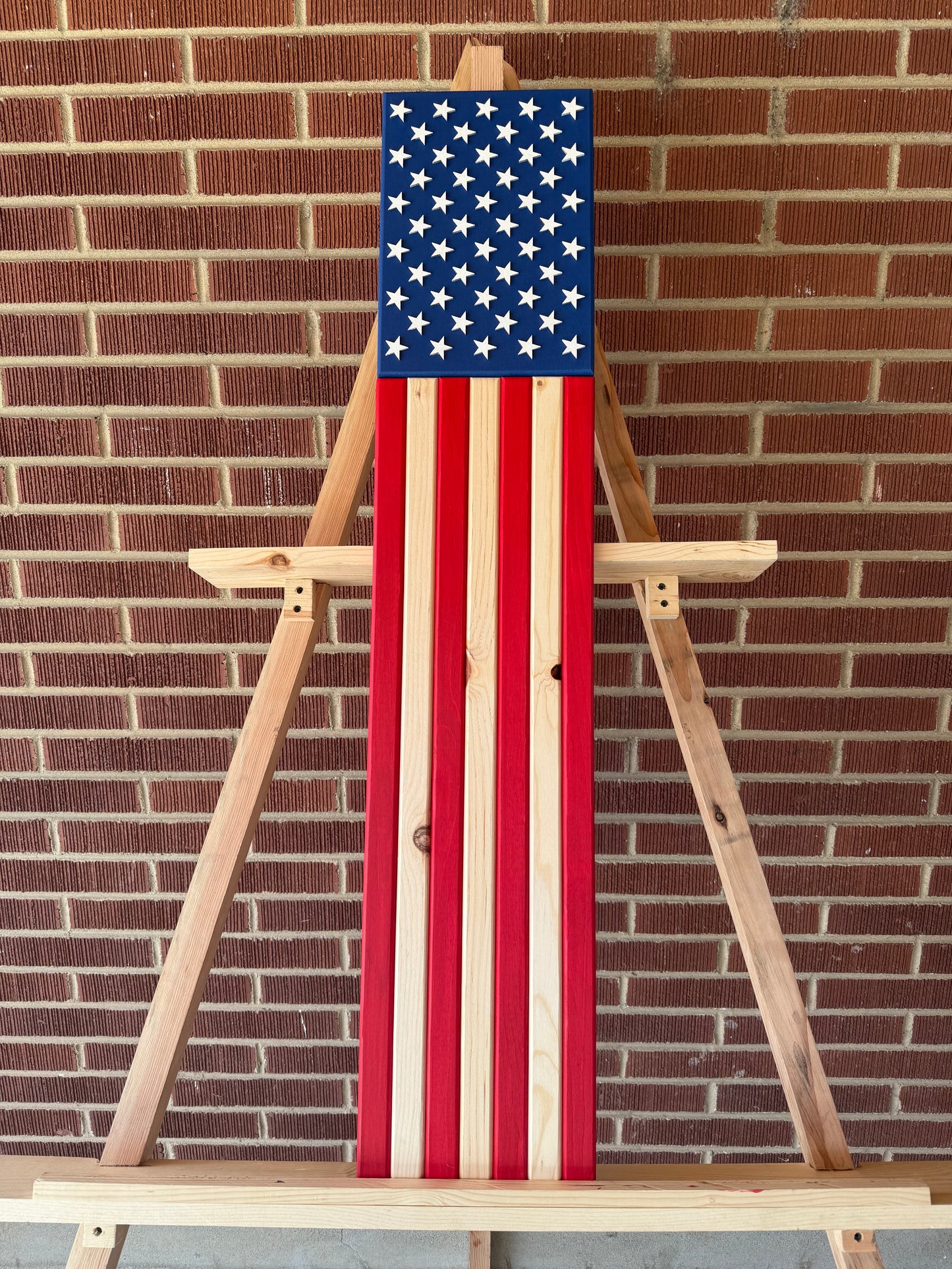 Handmade Wooden American Flag #ML0009 | Medium Long Vibrant | Stags Flags