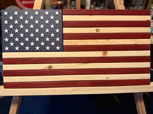 Medium Subtle Red, White & Blue, Handmade Flag #M0025. New