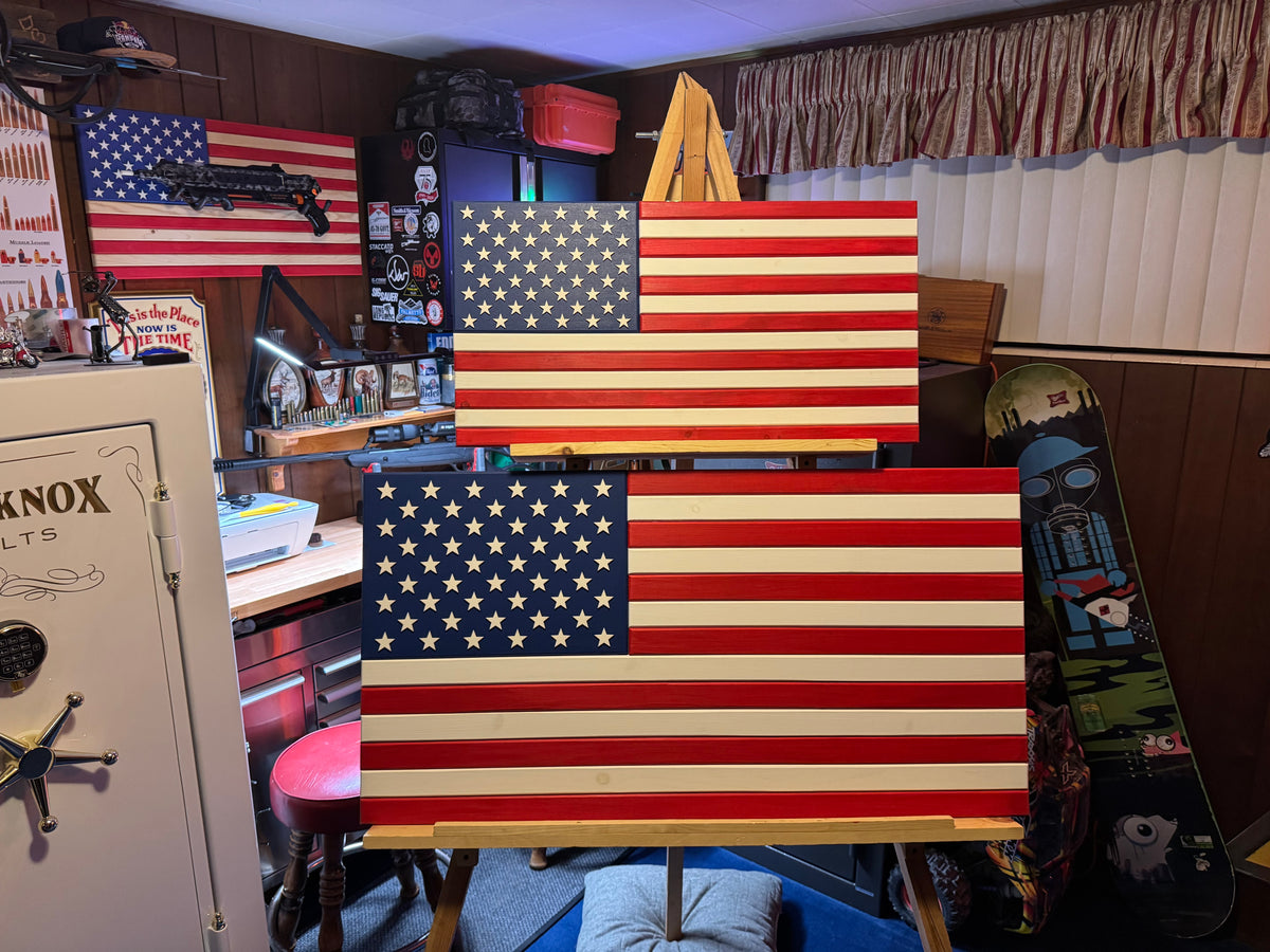 Old Glory Wooden American Flag | Medium & XL